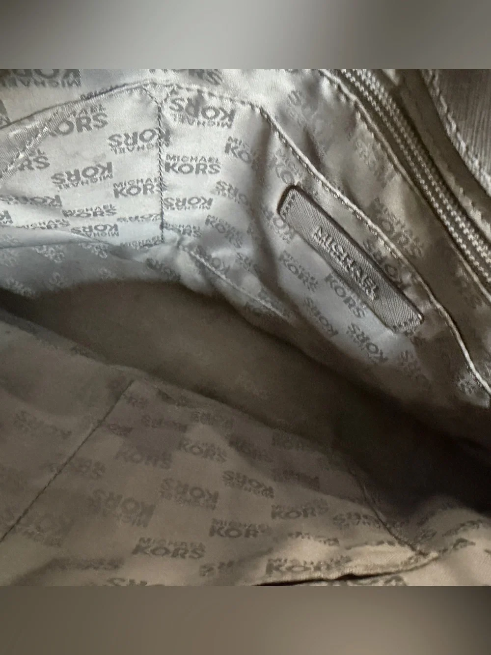 Michael Kors Taupe Saffiano Leather Tote with Crossbody Strap